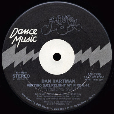Dan Hartman : Vertigo / Relight My Fire (12