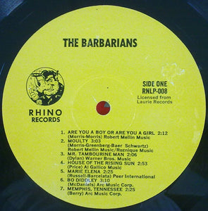 The Barbarians : The Barbarians (LP, Album, RE)