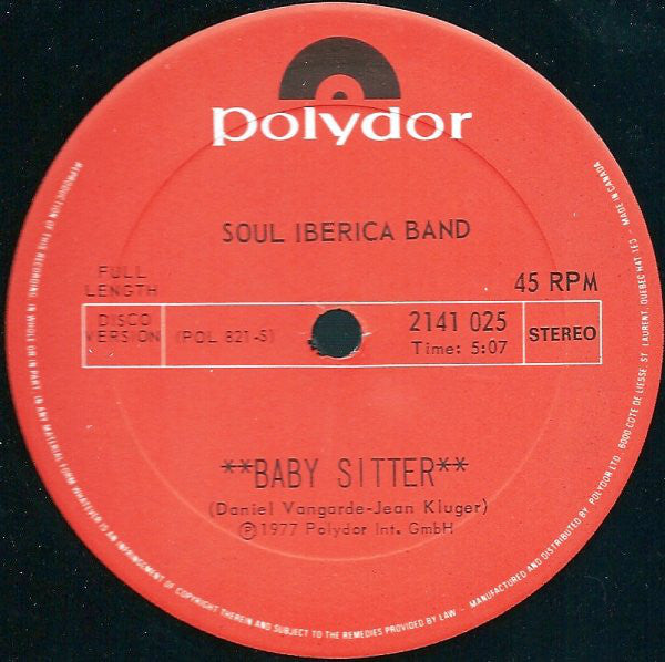 Soul Iberica Band : Baby Sitter / Funky Flamenco (12
