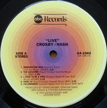 Load image into Gallery viewer, Crosby &amp; Nash : Live (LP, Album)