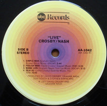 Load image into Gallery viewer, Crosby &amp; Nash : Live (LP, Album)