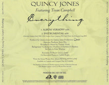 Load image into Gallery viewer, Quincy Jones Featuring Tevin Campbell : Everything (CD, Single, Promo)