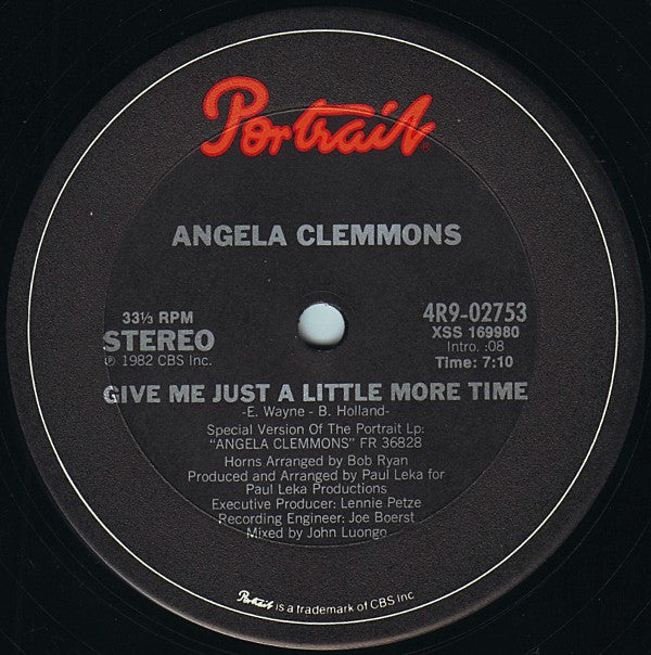 Angela Clemmons : Give Me Just A Little More Time (12