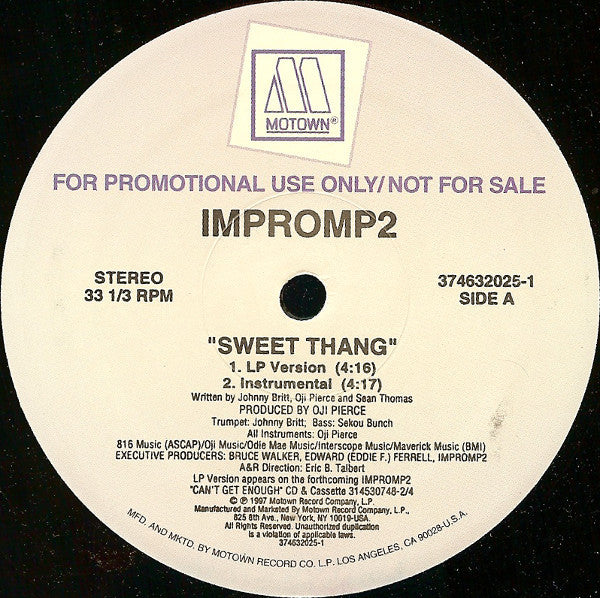 Impromp2 : Sweet Thang / Angel (12