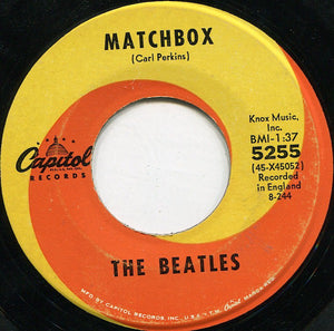 The Beatles : Matchbox / Slow Down (7", Single, Scr)