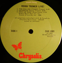 Load image into Gallery viewer, Robin Trower : Robin Trower Live! (LP, Album)