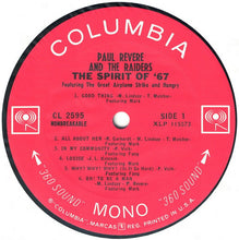 Load image into Gallery viewer, Paul Revere &amp; The Raiders : The Spirit Of '67 (LP, Album, Mono)