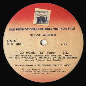 Stevie Wonder : Go Home (12", Promo)