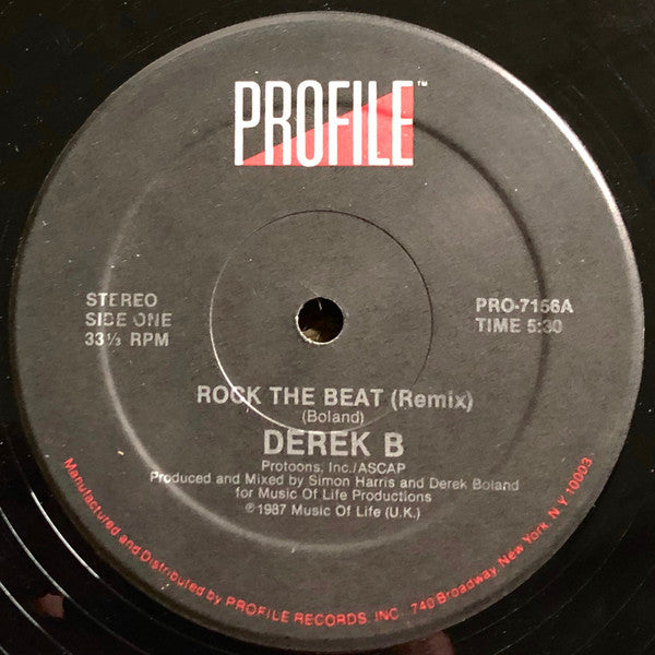 Derek B : Rock The Beat (12