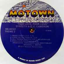 Load image into Gallery viewer, Syreeta &amp; G.C. Cameron : Rich Love, Poor Love (LP, Album)