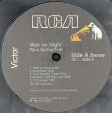 Load image into Gallery viewer, Rick Springfield : Wait For Night (LP, Album, RE)