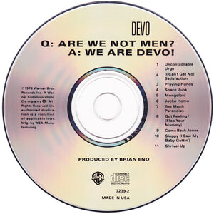 Devo : Q: Are We Not Men? A: We Are Devo! (CD, Album, RE)
