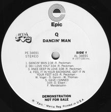 Load image into Gallery viewer, Q (36) : Dancin' Man (LP, Album, Promo)