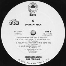 Load image into Gallery viewer, Q (36) : Dancin' Man (LP, Album, Promo)