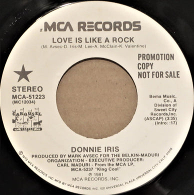 Donnie Iris : Love Is Like A Rock (7