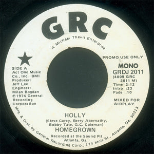 Homegrown (5) : Holly (7", Mono, Promo)