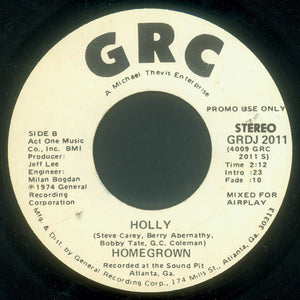 Homegrown (5) : Holly (7", Mono, Promo)