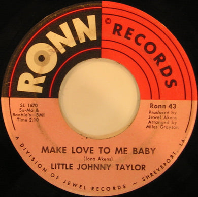 Little Johnny Taylor : Sweet Soul Woman / Make Love To Me Baby (7