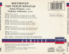 Load image into Gallery viewer, Beethoven* - Itzhak Perlman, Vladimir Ashkenazy : The Violin Sonatas (4xCD, RE, RM)