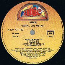 Load image into Gallery viewer, Anvil : Metal On Metal (LP, Album)