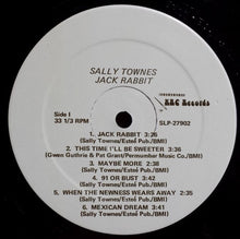 Load image into Gallery viewer, Sally Townes : Jack Rabbit (LP, Album)