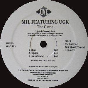 UGK / Mil : Belts To Match / The Game (12", Promo)