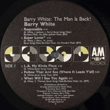 Load image into Gallery viewer, Barry White : Barry White: The Man Is Back! (LP, Album)