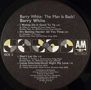 Barry White : Barry White: The Man Is Back! (LP, Album)