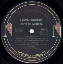 Load image into Gallery viewer, Steve Forbert : Alive On Arrival (LP, Album, Pit)
