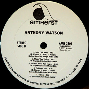 Anthony Watson (2) : Anthony Watson (LP, Album)