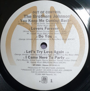 The Brothers Johnson* : Out Of Control (LP, Album, R P)