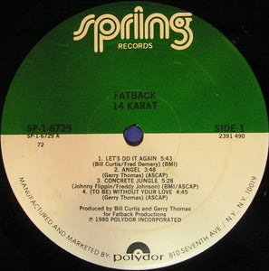 The Fatback Band : 14 Karat (LP, Album)