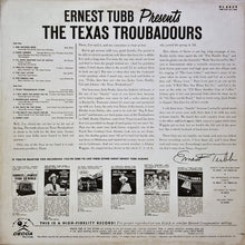 Load image into Gallery viewer, The Texas Troubadours : Ernest Tubb Presents The Texas Troubadours (LP, Album)