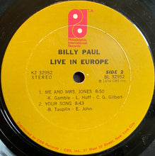 Load image into Gallery viewer, Billy Paul : Live In Europe (LP, Album)