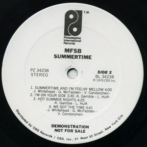 MFSB : Summertime (LP, Album, Promo)