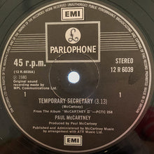 Load image into Gallery viewer, Paul McCartney : Temporary Secretary (12&quot;, Bla)