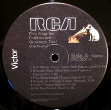 Load image into Gallery viewer, Elvis* : Elvis Sings For Children And Grownups Too! (LP, Comp, Ind)