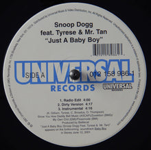 Load image into Gallery viewer, Snoop Dogg Featuring Tyrese &amp; Mr. Tan : Just A Baby Boy (12&quot;)