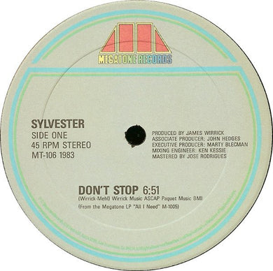 Sylvester : Don't Stop / Hard Up (12