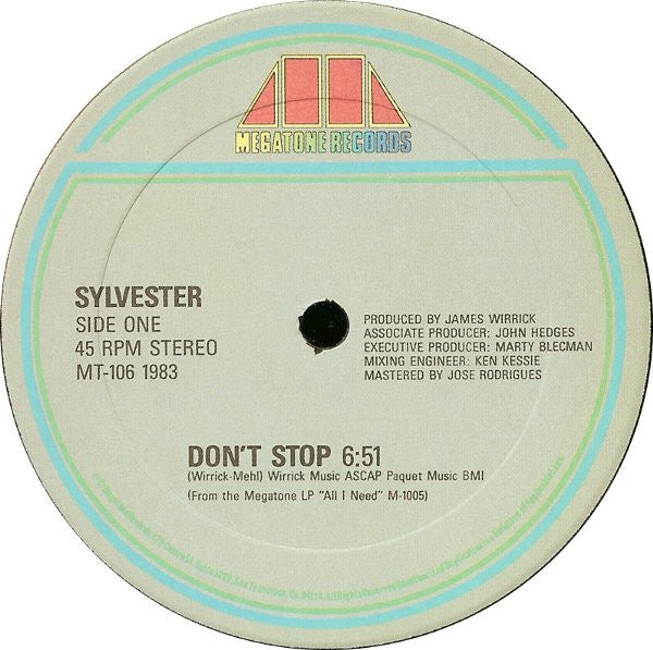 Sylvester : Don't Stop / Hard Up (12
