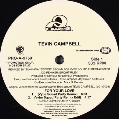 Tevin Campbell : For Your Love (Remixes) (12