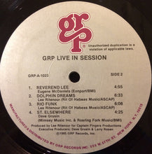 Load image into Gallery viewer, Dave Grusin, Lee Ritenour, Diane Schuur, Dave Valentin : GRP Live In Session (LP, Album)