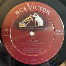 Load image into Gallery viewer, Sir William Walton, Ernest Bloch - Gregor Piatigorsky, Boston Symphony Orchestra, Charles Munch : Schelomo / Concerto For Violincello And Orchestra (LP)