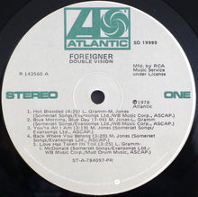 Load image into Gallery viewer, Foreigner : Double Vision (LP, Album, Club, PR)