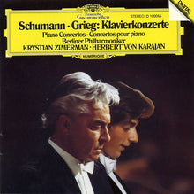Load image into Gallery viewer, Schumann* - Grieg* - Berliner Philharmoniker, Krystian Zimerman, Herbert Von Karajan : Klavierkonzerte - Piano Concertos (CD, Album, Club, RE)
