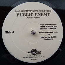 Load image into Gallery viewer, Various : Songs From The Movie Soundtrack Public Enemy (12&quot;, Promo, Cle)