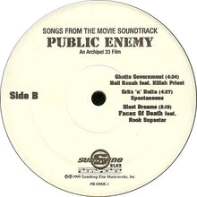 Load image into Gallery viewer, Various : Songs From The Movie Soundtrack Public Enemy (12&quot;, Promo, Cle)