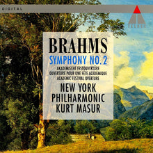 Load image into Gallery viewer, Brahms* - New York Philharmonic*, Kurt Masur : Symphony No. 2 / Academic Festival Overture (CD, Album)