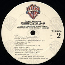 Load image into Gallery viewer, David Sanborn : Straight To The Heart (LP, Album, Club, Car)
