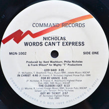 Load image into Gallery viewer, Nicholas (16) : Words Can&#39;t Express (LP, Album)
